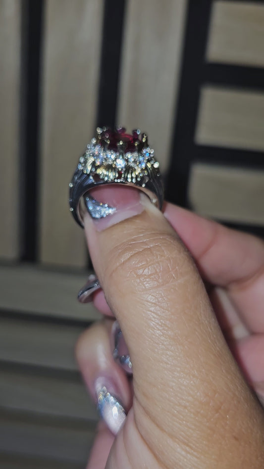 Crimson Sovereign Halo Ring