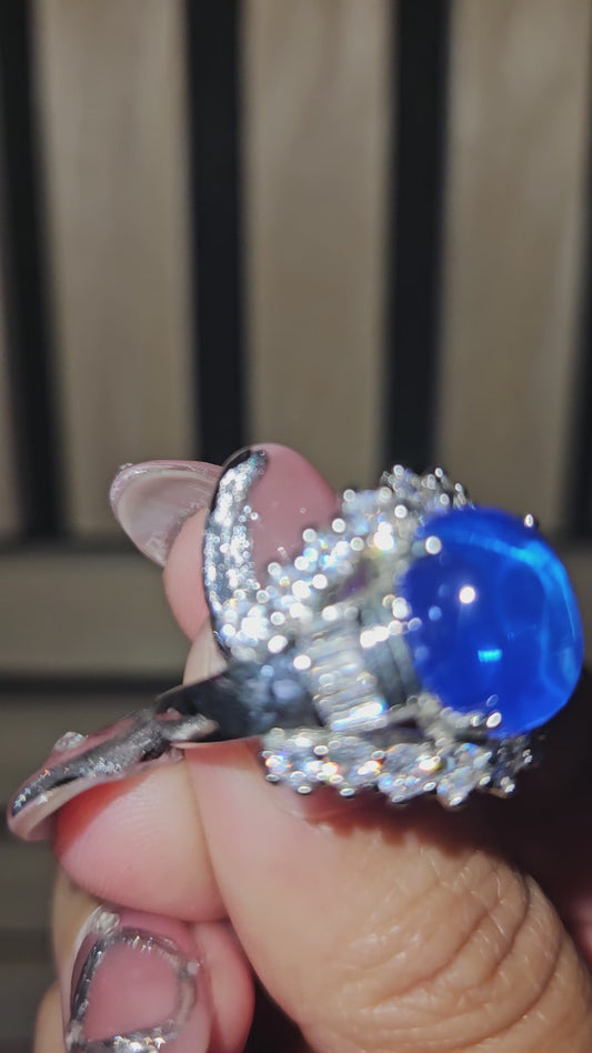 Sapphire Halo Ring